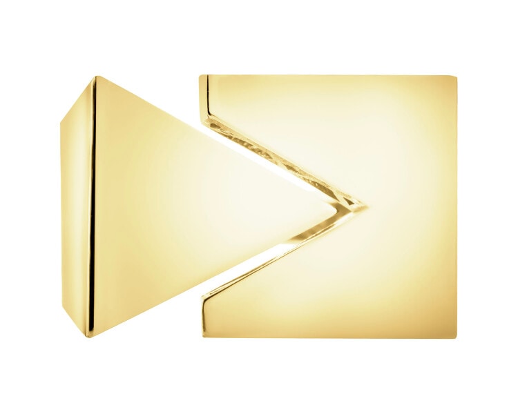 Złoty pierścionek - sygnet - trójkąt