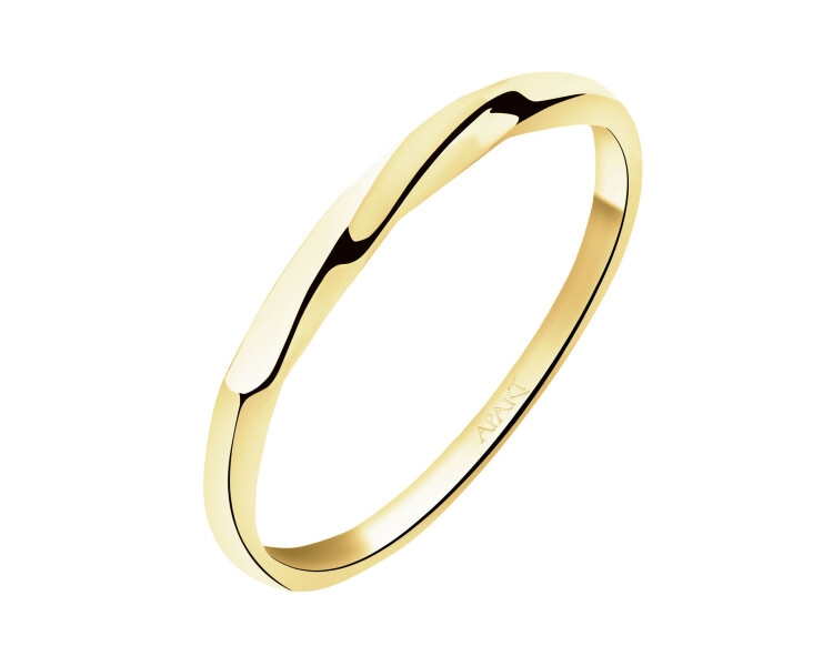 14 K Yellow Gold Navel Piercing with Cubic Zirconia