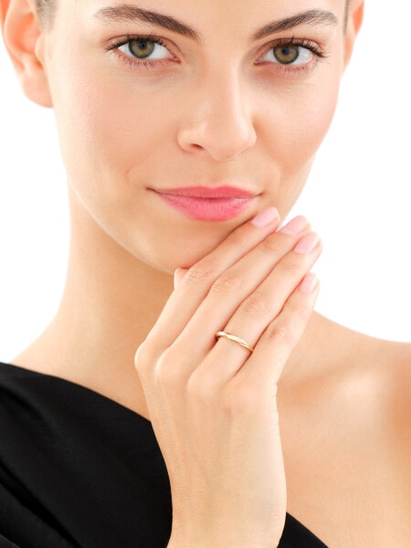 14 K Yellow Gold Navel Piercing with Cubic Zirconia