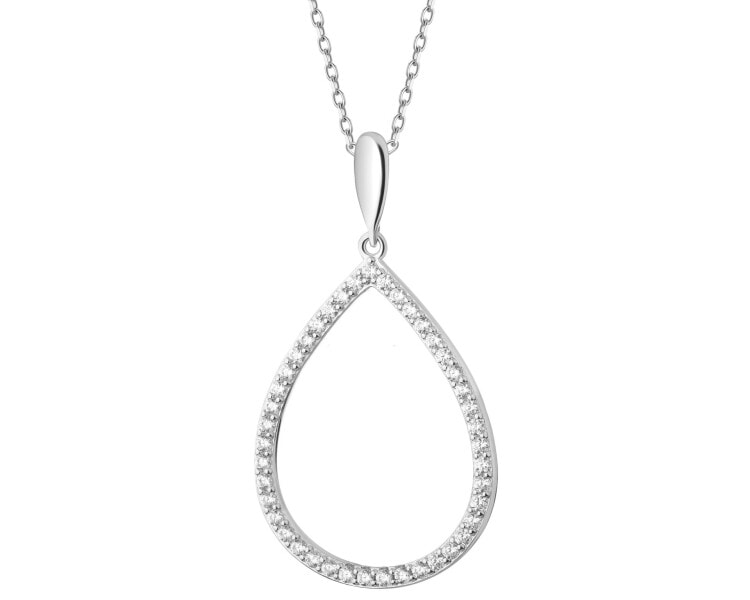 Stříbrný přívěsek se zirkony