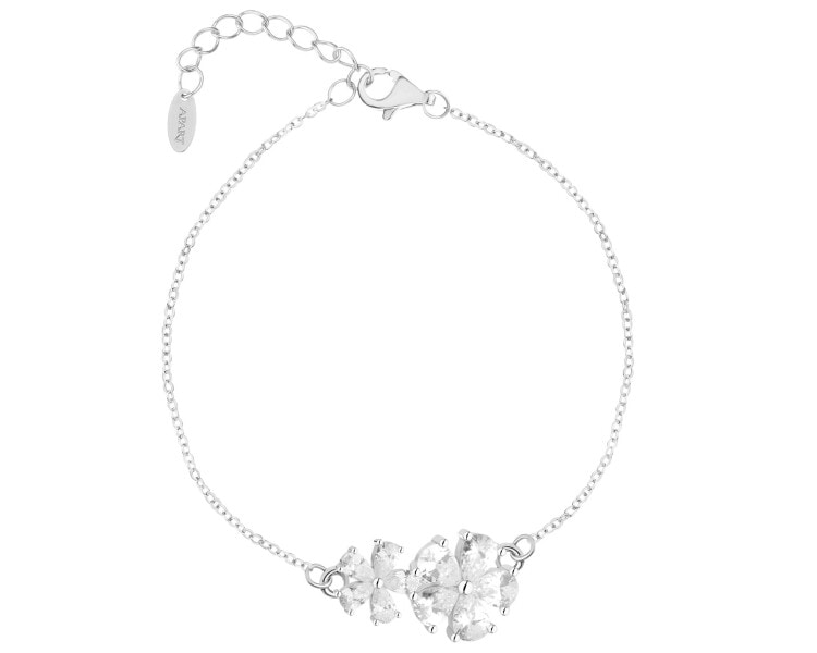 Bransoletka srebrna z cyrkoniami