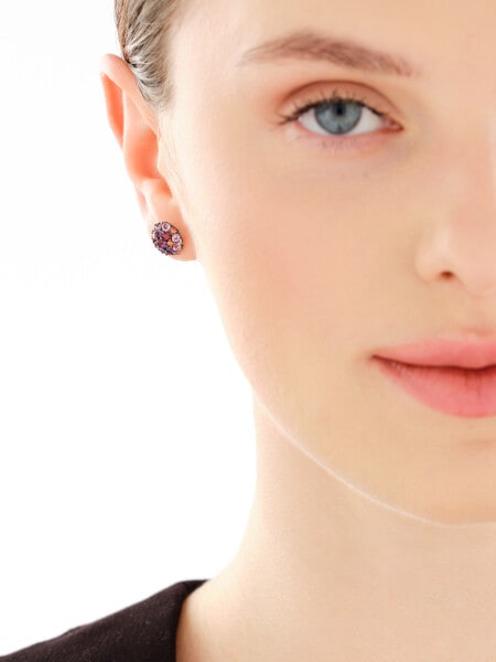 Zlaté náušnice s diamanty, drahokamy a ozdobnými kameny - ryzost 585