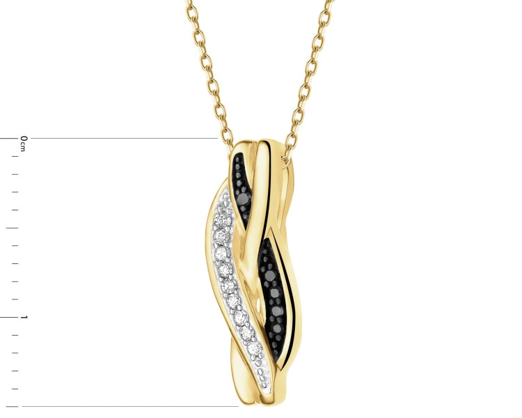 Zlatý přívěsek s diamanty - 0,04 ct - ryzost 585