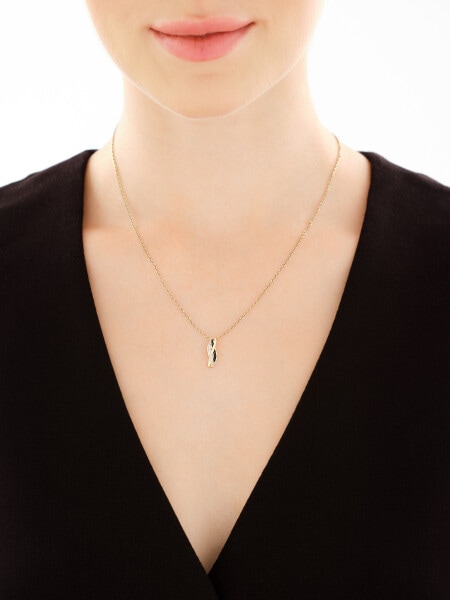 Zlatý přívěsek s diamanty - 0,04 ct - ryzost 585