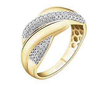 Zlatý prsten s brilianty - 0,26 ct - ryzost 585