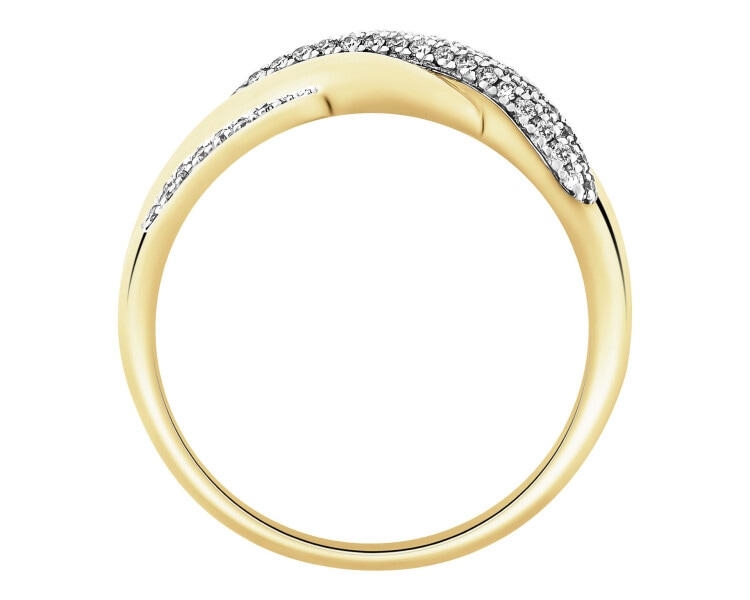 Zlatý prsten s brilianty - 0,26 ct - ryzost 585