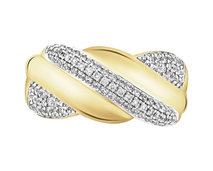 Zlatý prsten s brilianty - 0,26 ct - ryzost 585