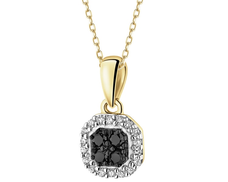 Zlatý přívěsek s diamanty - 0,11 ct - ryzost 585