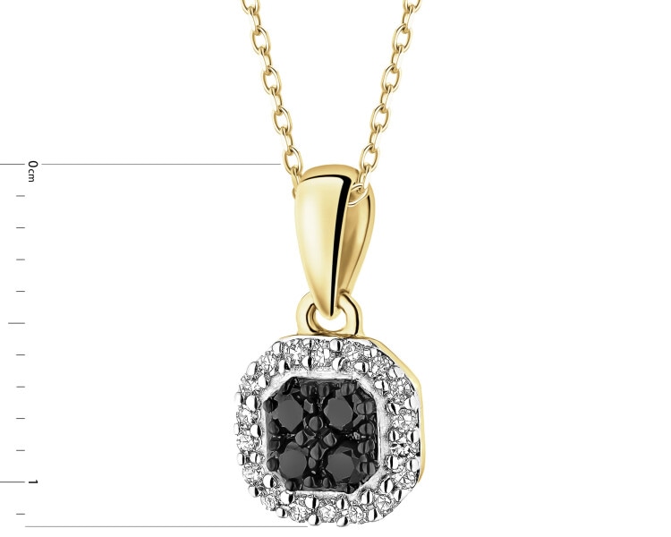 Zlatý přívěsek s diamanty - 0,11 ct - ryzost 585