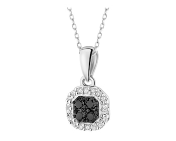 Přívěsek z bíleho zlata s diamanty - 0,11 ct - ryzost 585