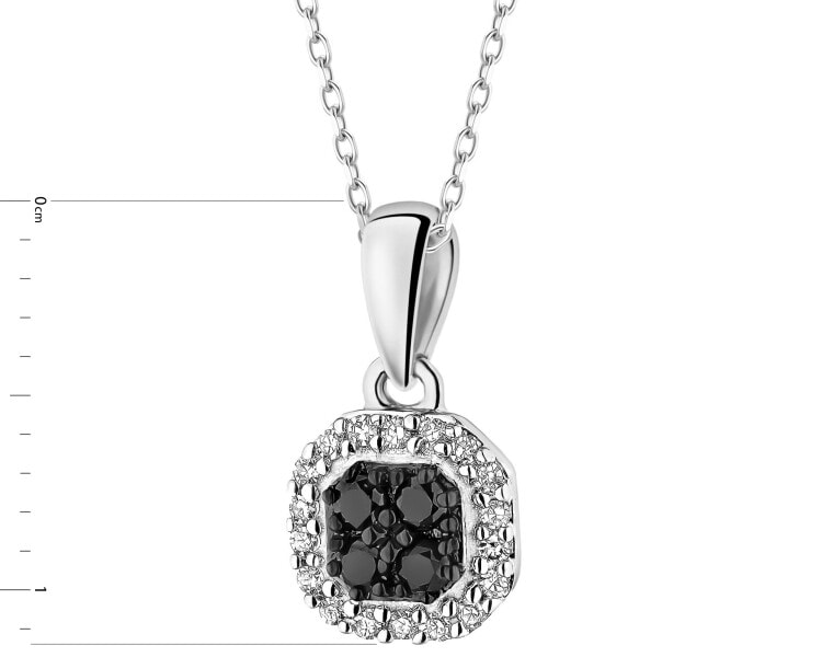 Přívěsek z bíleho zlata s diamanty - 0,11 ct - ryzost 585