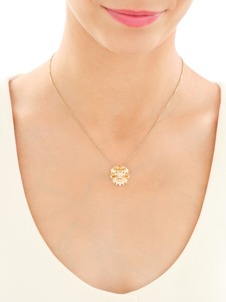 Zlatý přívěsek s diamanty a citríny - ryzost 585