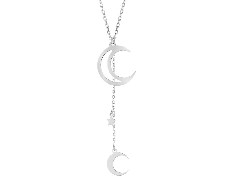 Naszyjnik srebrny - Księżyce, gwiazda