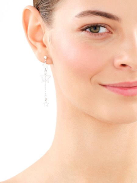 Kolczyki srebrne - gwiazdy
