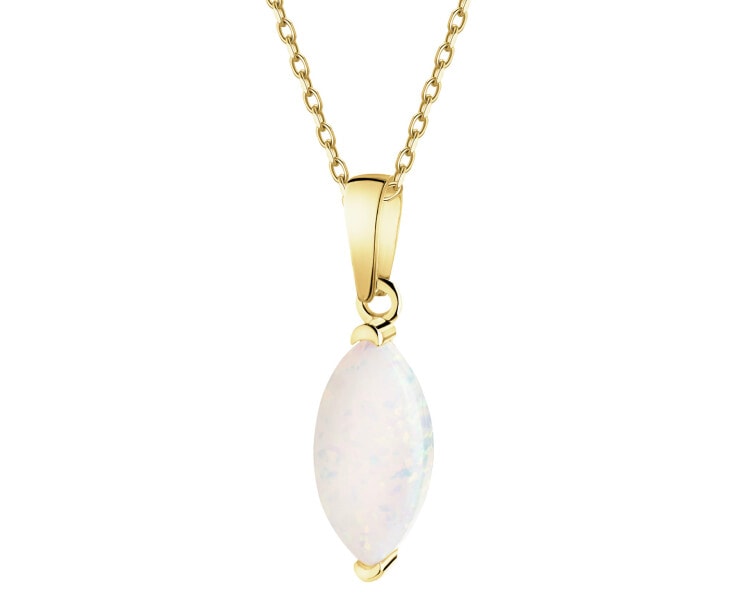 Zlatý přívěsek s opalitem