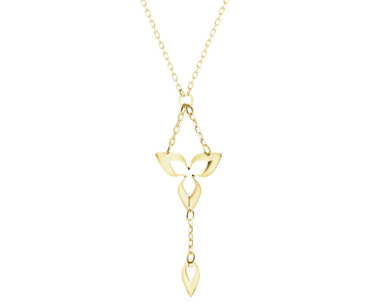 Złoty naszyjnik - kwiat