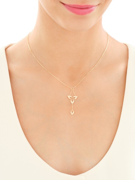 Złoty naszyjnik - kwiat