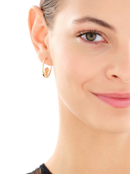 Złote kolczyki - koła, serca