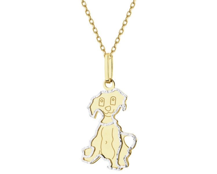 Złota zawieszka - piesek