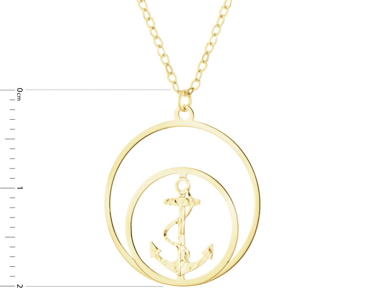 Złoty naszyjnik - kotwica