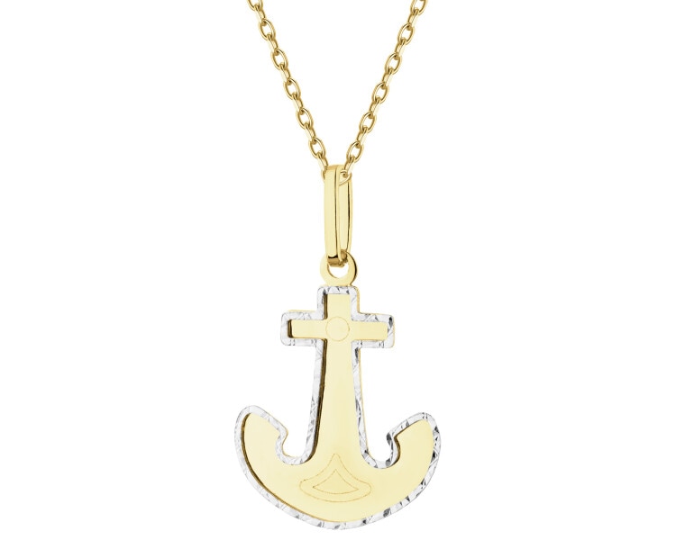 Złota zawieszka - kotwica