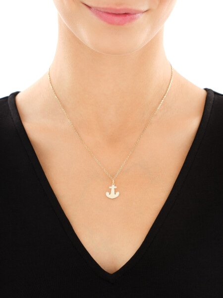 Złota zawieszka - kotwica