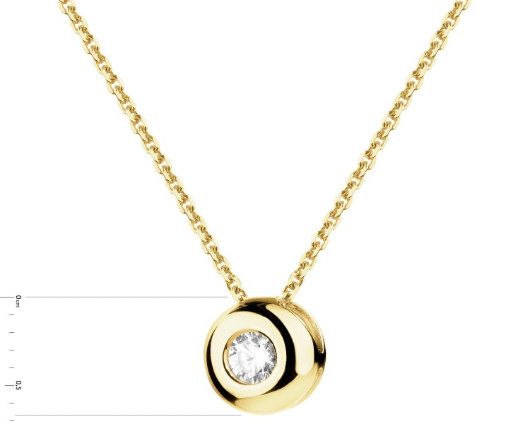 Złoty naszyjnik z cyrkonią