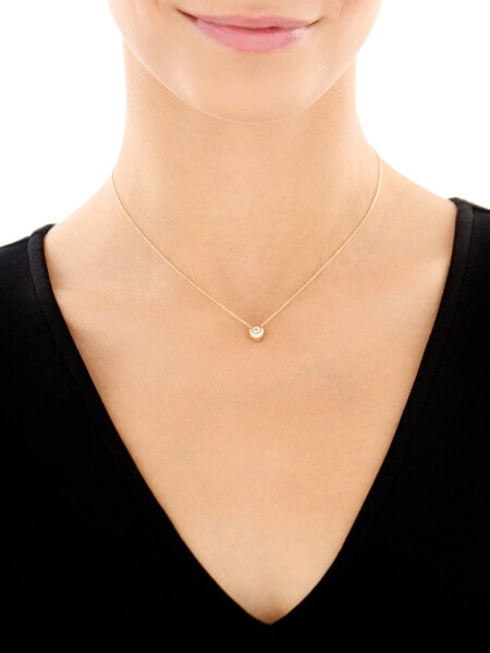 Złoty naszyjnik z cyrkonią