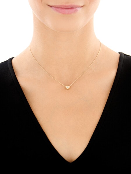 Złoty naszyjnik z cyrkonią - serce