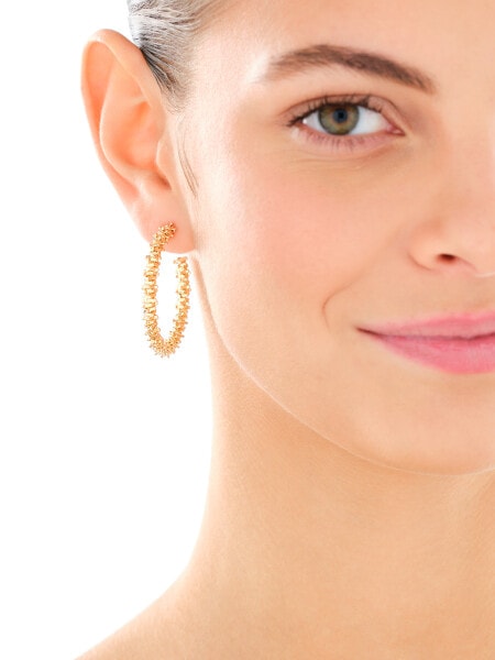 Kolczyki z mosiądzu pozłacane - koła