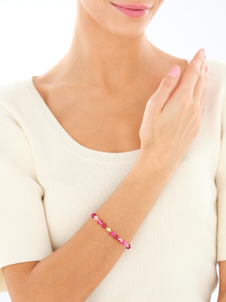 Bransoletka z mosiądzu pozłacana z agatami