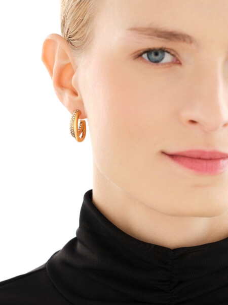 Kolczyki ze stali szlachetnej z cyrkoniami