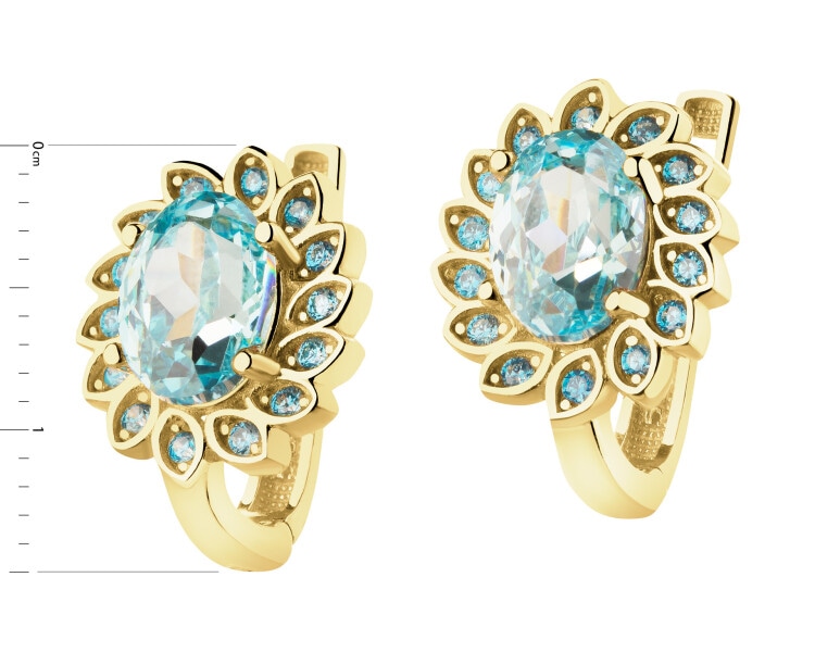 Złote kolczyki z cyrkoniami