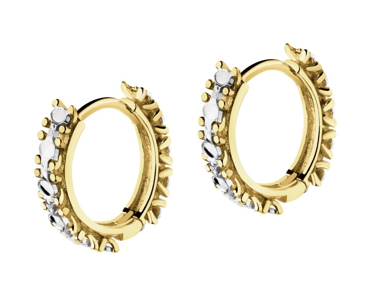 Złote kolczyki - koła