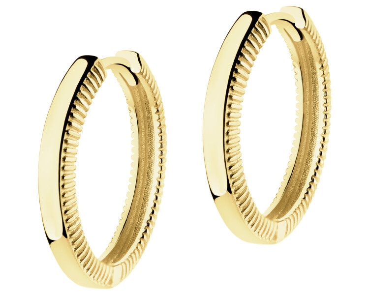 Złote kolczyki - koła