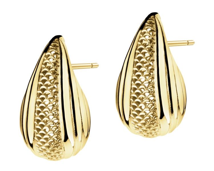 Złote kolczyki - łezki