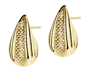 Złote kolczyki - łezki