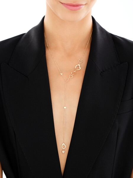 Złoty naszyjnik - serca