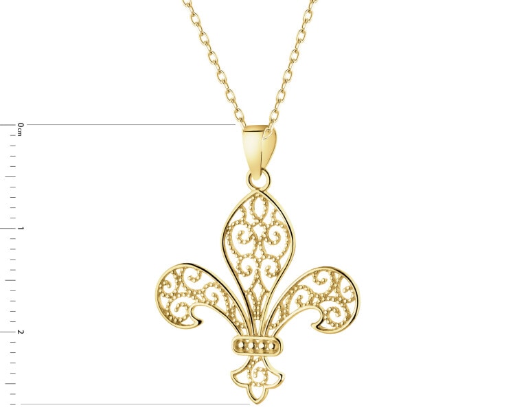 Złota zawieszka - lilijka