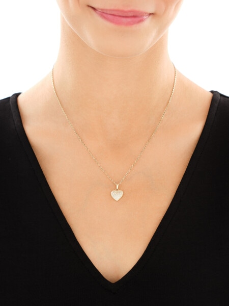 8 K Yellow Gold Pendant with Cubic Zirconia