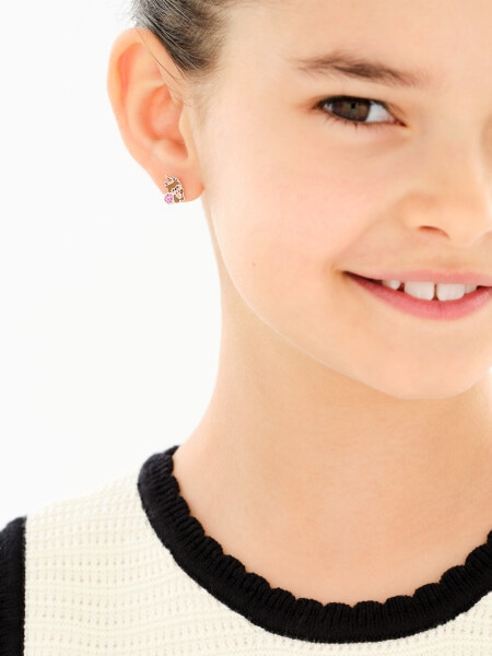 Rhodium Plated Silver Earrings with Cubic Zirconia