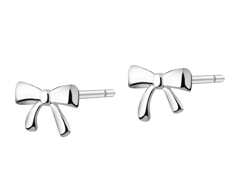 Kolczyki srebrne - kokardki