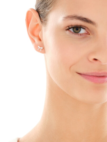 Kolczyki srebrne - kokardki