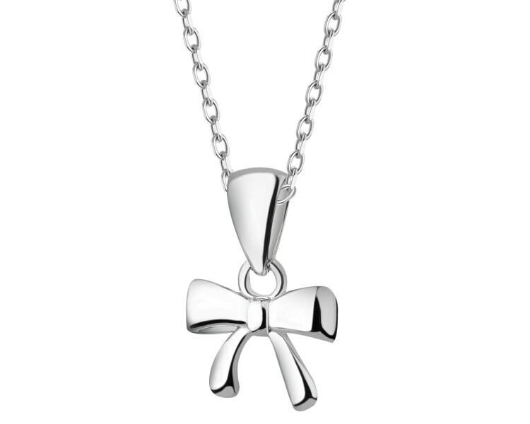 Zawieszka srebrna - kokardka