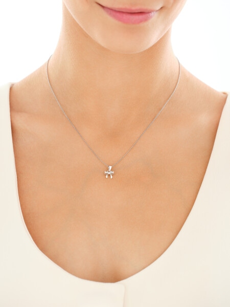 Zawieszka srebrna - kokardka