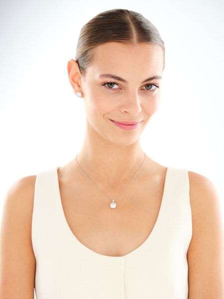 Stříbrný přívěsek se zirkony - čtverec