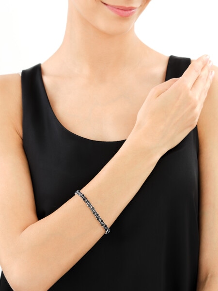 Bransoletka srebrna z cyrkoniami