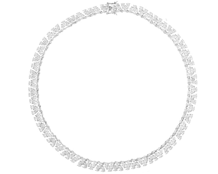 Stříbrný náhrdelník se zirkony