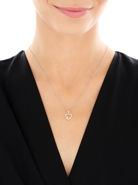 Stříbrný přívěsek se zirkonem - srdce