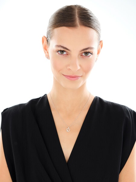 Stříbrné náušnice - srdce